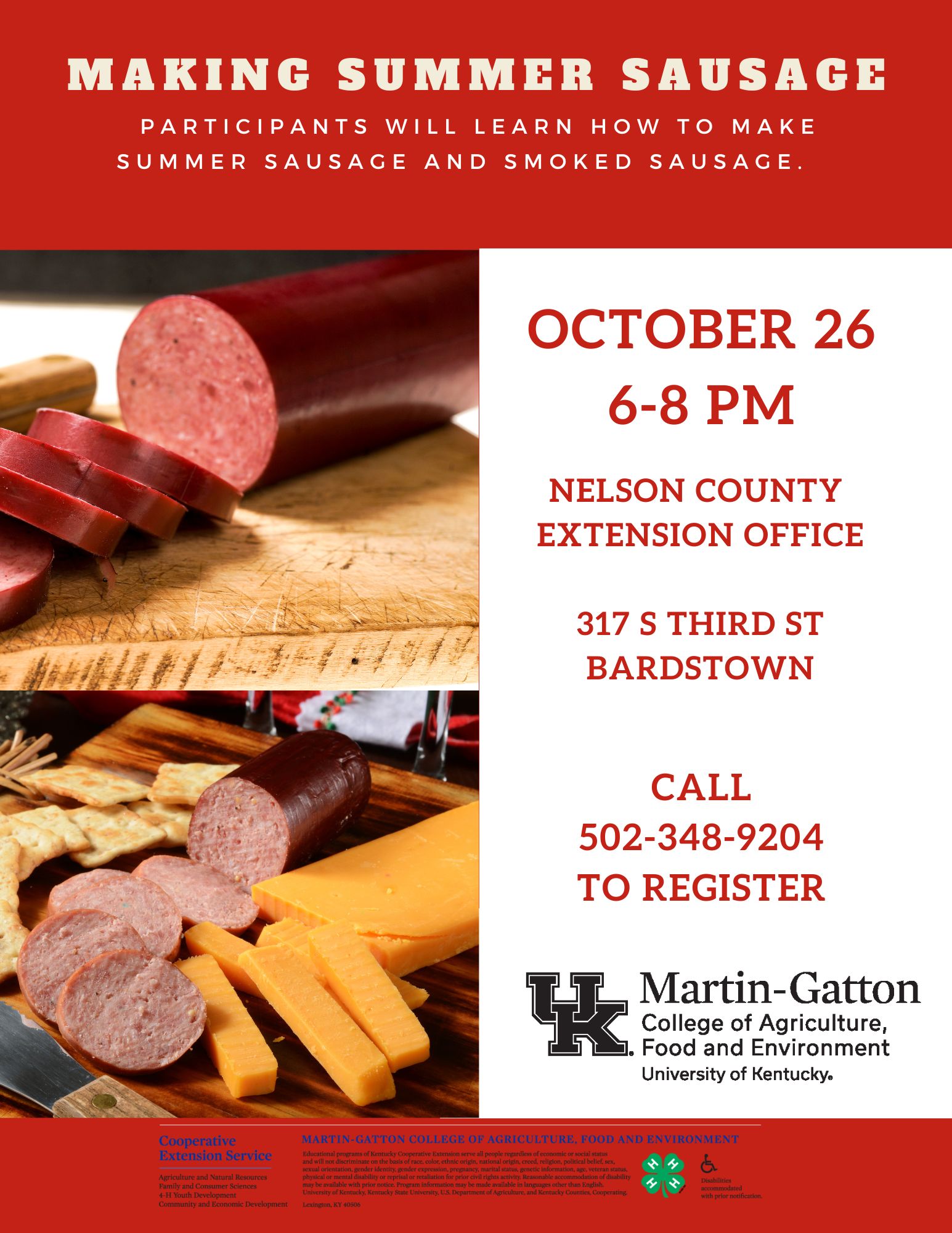 flyer for making summer sausage